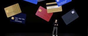 Tim Cook speaks during an Apple product launch event