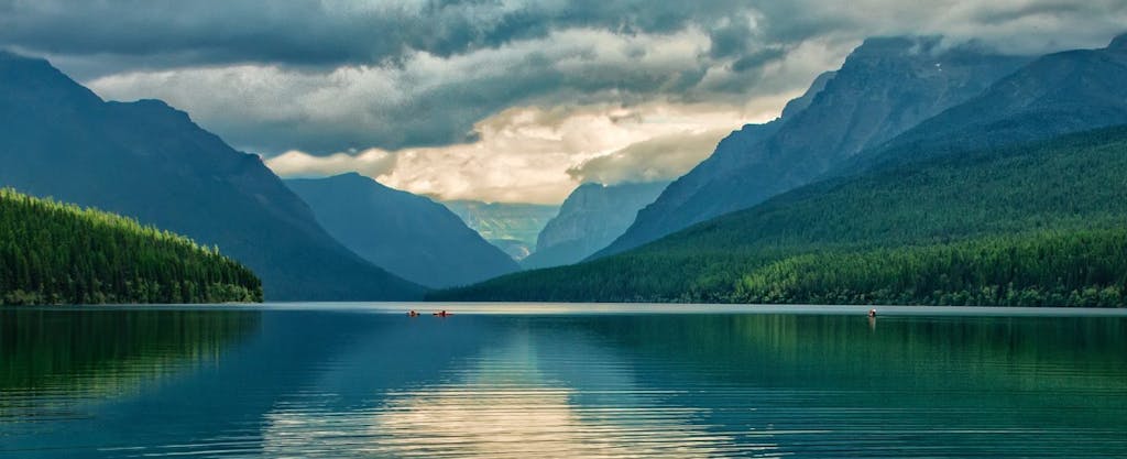 A scenic view of Glacier National Park in Montana illustrates the state's nickname Big Sky Country. State residents may have to file a Montana income tax return.