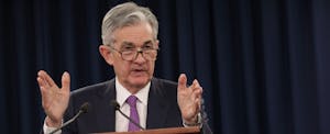 Jerome Powell holds news conference after interest rate announcement