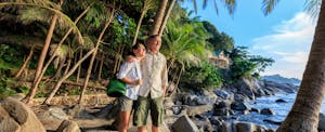 Couple at romantic tropical beach