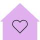 A small outline of a house with a heart in the middle representing the home you could afford