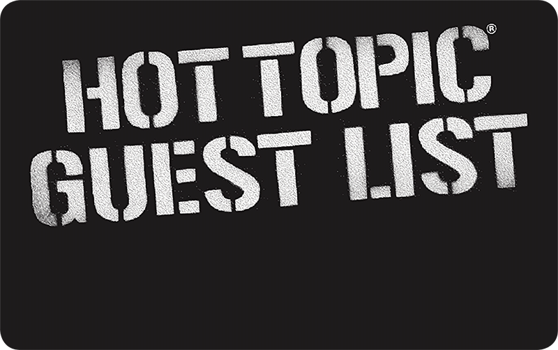 Hot Topic Guest List Credit Card